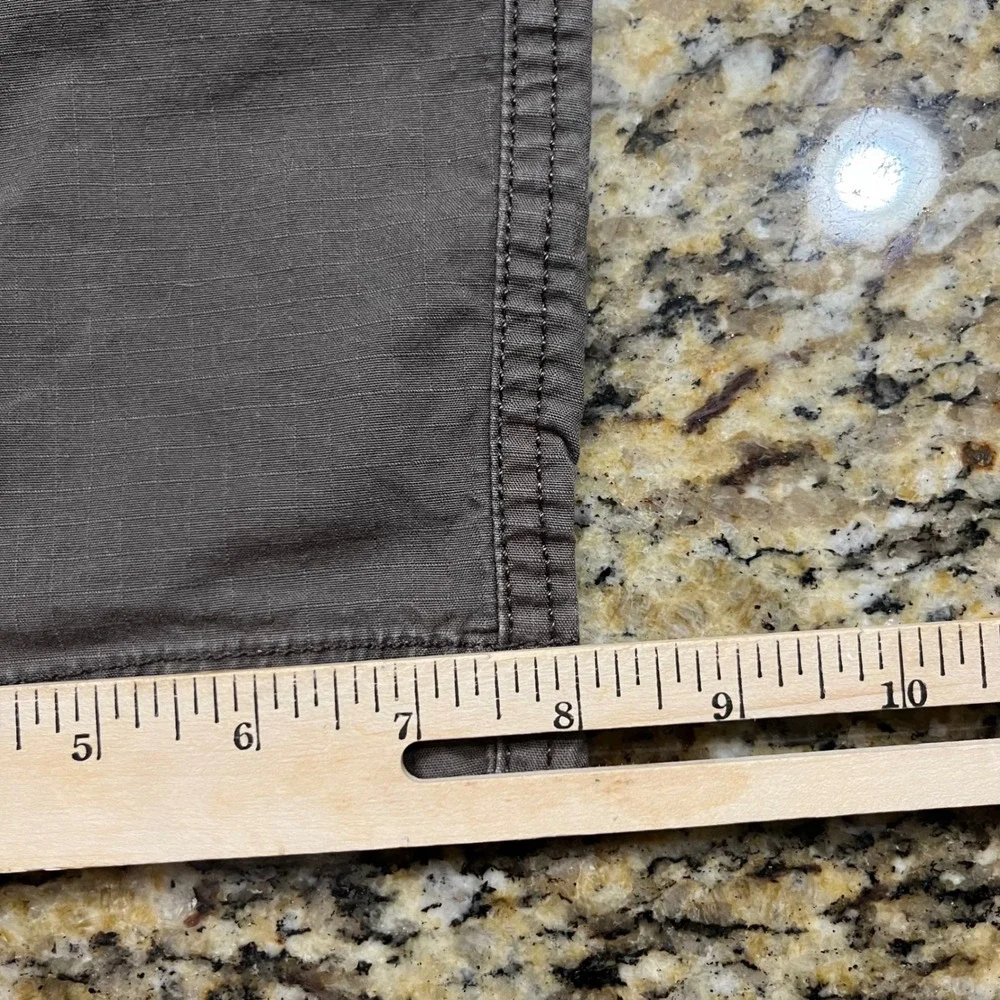 Eddie Bauer Ripstop Gray Cropped Utility Pants Womens 16 Cargo Hiking Outdoor